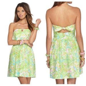Lilly Pulitzer Strapless Richelle Dress in Elephant Ears Print Size 2